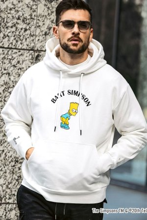 画像5: 【 30%OFF セール｜17,930円→12,551円】 1piu1uguale3 RELAX ウノピゥウノウグァーレトレ リラックス /The Simpsons/バート・シンプソン/フーディー{-BES}