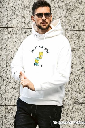 画像8: 【 30%OFF セール｜17,930円→12,551円】 1piu1uguale3 RELAX ウノピゥウノウグァーレトレ リラックス /The Simpsons/バート・シンプソン/フーディー{-BES}