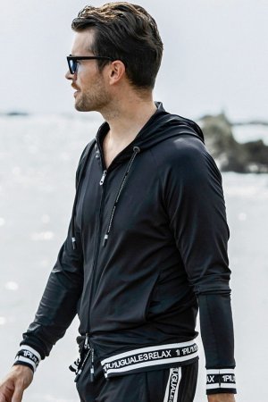 画像2: 【 30%OFF セール18,920円→13,244円】 1piu1uguale3 RELAX ウノピゥウノウグァーレトレ リラックス ヘムロゴラッシュガードフーディー{-BES}