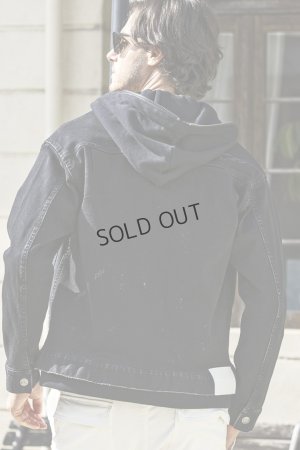 画像3: {SOLD}1piu1uguale3 RELAX ウノピゥウノウグァーレトレ リラックス デニムジャケットフーディー{-BES}