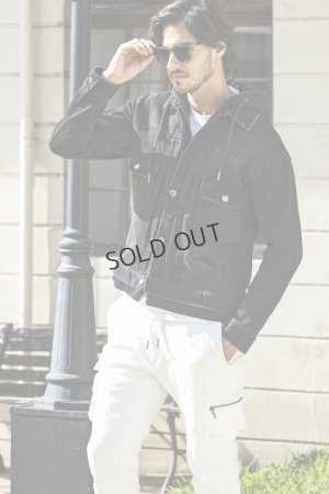 画像5: {SOLD}1piu1uguale3 RELAX ウノピゥウノウグァーレトレ リラックス デニムジャケットフーディー{-BES}