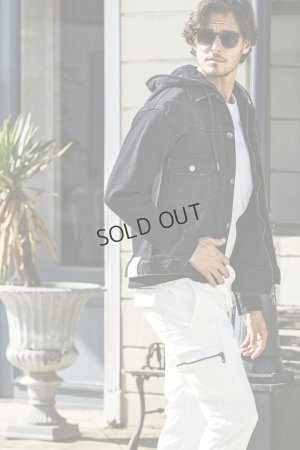 画像7: {SOLD}1piu1uguale3 RELAX ウノピゥウノウグァーレトレ リラックス デニムジャケットフーディー{-BES}