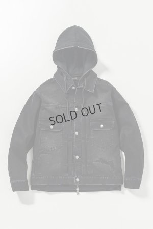 画像9: {SOLD}1piu1uguale3 RELAX ウノピゥウノウグァーレトレ リラックス デニムジャケットフーディー{-BES}