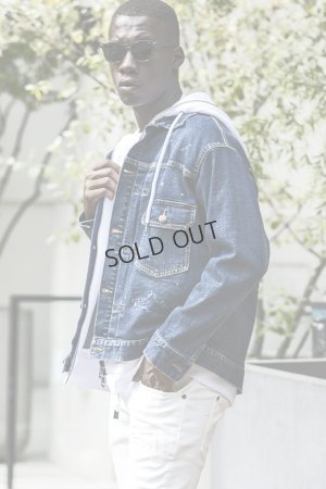 画像5: {SOLD}1piu1uguale3 RELAX ウノピゥウノウグァーレトレ リラックス デニムジャケットフーディー{-BES}