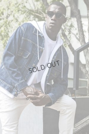 画像9: {SOLD}1piu1uguale3 RELAX ウノピゥウノウグァーレトレ リラックス デニムジャケットフーディー{-BES}