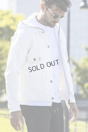 画像4: {SOLD}1piu1uguale3 RELAX ウノピゥウノウグァーレトレ リラックス デニムジャケットフーディー{-BES}