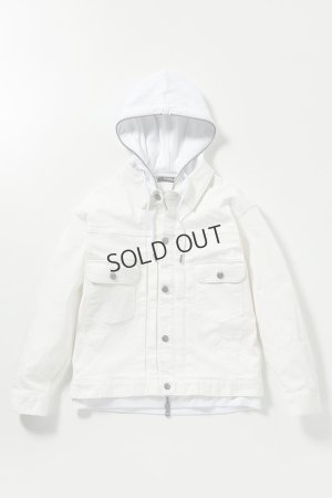 画像8: {SOLD}1piu1uguale3 RELAX ウノピゥウノウグァーレトレ リラックス デニムジャケットフーディー{-BES}