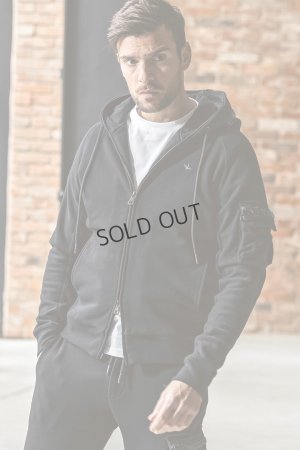 画像1: {SOLD}1piu1uguale3 RELAX ウノピゥウノウグァーレトレ リラックス ビッグファスナーカーゴポケットスウェットパーカー{-BEA}