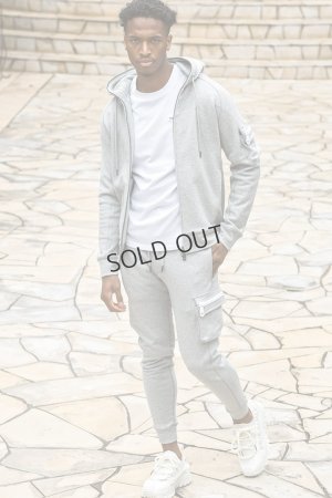 画像9: 1piu1uguale3 RELAX ウノピゥウノウグァーレトレ リラックス ビッグファスナーカーゴポケットスウェットパーカー{-BEA}