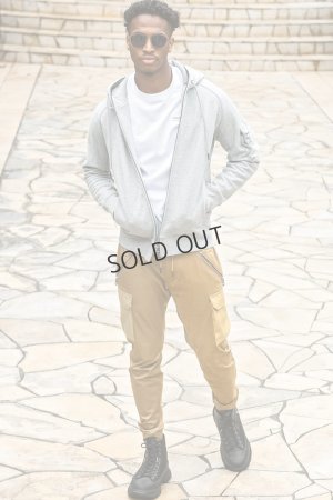 画像12: 1piu1uguale3 RELAX ウノピゥウノウグァーレトレ リラックス ビッグファスナーカーゴポケットスウェットパーカー{-BEA}