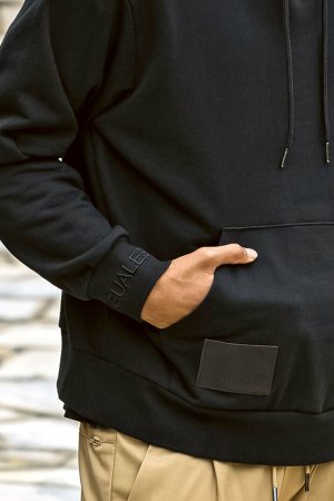 画像6: 1piu1uguale3 RELAX ウノピゥウノウグァーレトレ リラックス レザーパッチスウェットプルオーバーフーディー{-BEA}