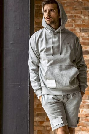 画像6: 1piu1uguale3 RELAX ウノピゥウノウグァーレトレ リラックス レザーパッチスウェットプルオーバーフーディー{-BEA}