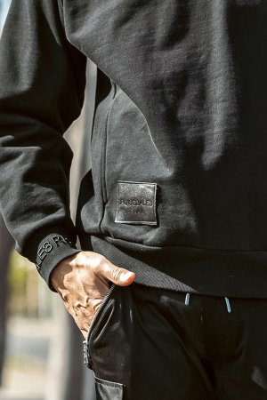 画像6: 【 10%OFF セール18,920円→17,028円】 1piu1uguale3 RELAX ウノピゥウノウグァーレトレ リラックス レザーパッチスウェットクルーネックプルオーバー{-BEA}