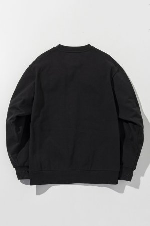 画像10: 【 10%OFF セール18,920円→17,028円】 1piu1uguale3 RELAX ウノピゥウノウグァーレトレ リラックス レザーパッチスウェットクルーネックプルオーバー{-BEA}