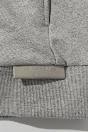 画像11: 1piu1uguale3 RELAX ウノピゥウノウグァーレトレ リラックス レザーパッチスウェットクルーネックプルオーバー{-BEA}