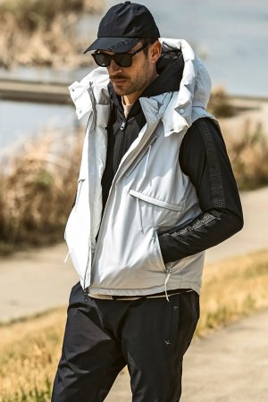 画像9: 1piu1uguale3 RELAX ウノピゥウノウグァーレトレ リラックス × +phenix スタンドネックダウンベスト WINDSTOPPER プロダクト by GORE-TEX LABS /ウィンドストッパー/ゴアテックス{-BEA}