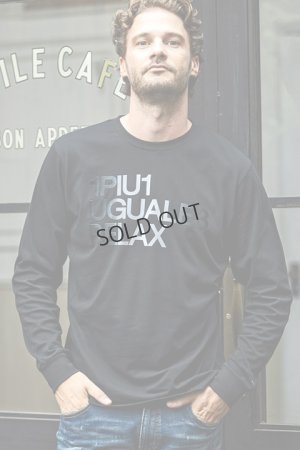 画像1: {SOLD}1piu1uguale3 RELAX ウノピゥウノウグァーレトレ リラックス グラデーションフロッキーロゴロングTシャツ{-BDA}