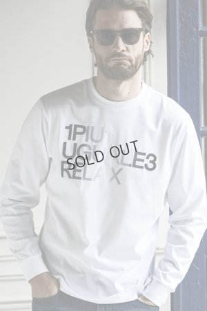 画像1: {SOLD}1piu1uguale3 RELAX ウノピゥウノウグァーレトレ リラックス グラデーションフロッキーロゴロングTシャツ{-BDA}