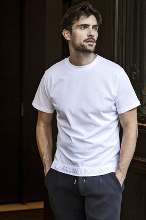 画像5: 【 30%OFF セール7,920円→5,544円】 1piu1uguale3 RELAX ウノピゥウノウグァーレトレ リラックス ヘム刺繍ロゴ半袖Tシャツ{-BES}