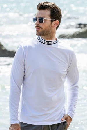 画像5: 【 30%OFF セール8,800円→6,160円】 1piu1uguale3 RELAX ウノピゥウノウグァーレトレ リラックス ネックロゴ長袖ラッシュガード{-BES}