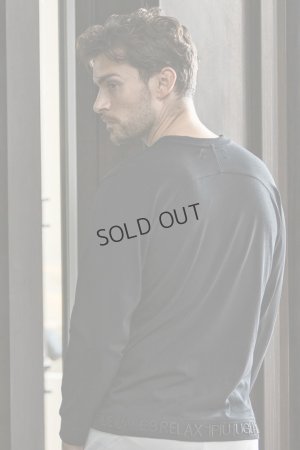 画像4: {SOLD}1piu1uguale3 RELAX ウノピゥウノウグァーレトレ リラックス ヘム刺繍ロゴロングTシャツ{-BES}