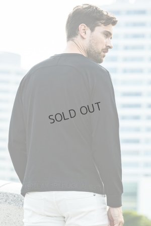 画像9: {SOLD}1piu1uguale3 RELAX ウノピゥウノウグァーレトレ リラックス ヘム刺繍ロゴロングTシャツ{-BES}