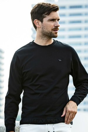 画像10: 【 30%OFF セール8,910円→6,237円】 1piu1uguale3 RELAX ウノピゥウノウグァーレトレ リラックス ヘム刺繍ロゴロングTシャツ{-BES}