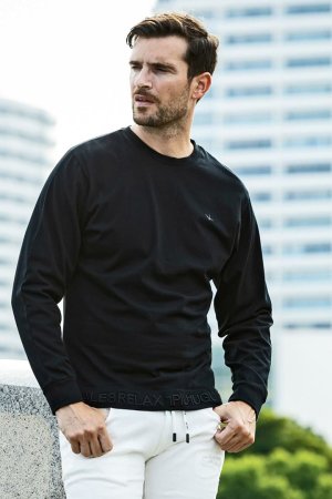 画像11: 【 30%OFF セール8,910円→6,237円】 1piu1uguale3 RELAX ウノピゥウノウグァーレトレ リラックス ヘム刺繍ロゴロングTシャツ{-BES}