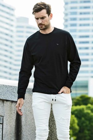 画像12: 【 30%OFF セール8,910円→6,237円】 1piu1uguale3 RELAX ウノピゥウノウグァーレトレ リラックス ヘム刺繍ロゴロングTシャツ{-BES}