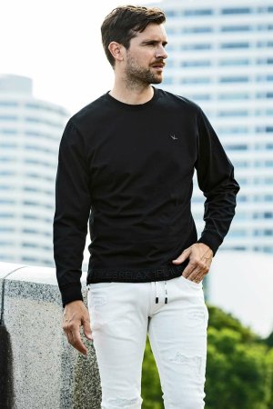 画像13: 【 30%OFF セール8,910円→6,237円】 1piu1uguale3 RELAX ウノピゥウノウグァーレトレ リラックス ヘム刺繍ロゴロングTシャツ{-BES}