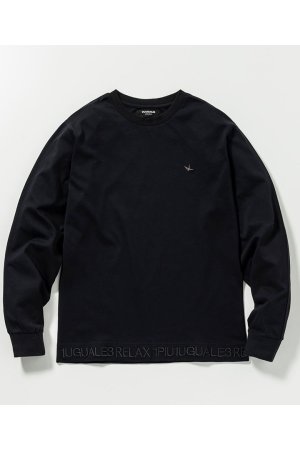 画像15: 【 30%OFF セール8,910円→6,237円】 1piu1uguale3 RELAX ウノピゥウノウグァーレトレ リラックス ヘム刺繍ロゴロングTシャツ{-BES}