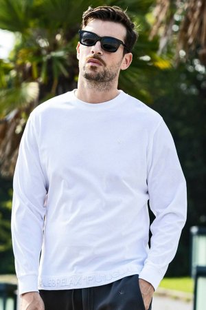 画像2: 【 30%OFF セール8,910円→6,237円】 1piu1uguale3 RELAX ウノピゥウノウグァーレトレ リラックス ヘム刺繍ロゴロングTシャツ{-BES}