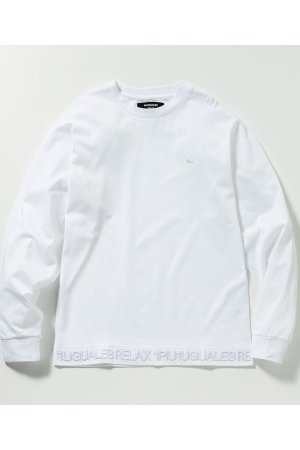 画像9: 【 30%OFF セール8,910円→6,237円】 1piu1uguale3 RELAX ウノピゥウノウグァーレトレ リラックス ヘム刺繍ロゴロングTシャツ{-BES}