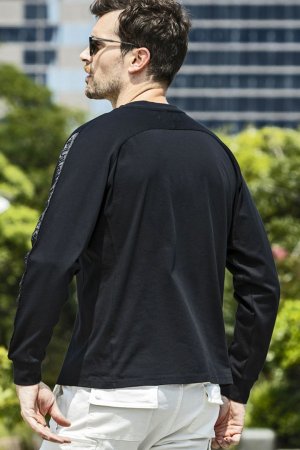 画像3: 【 30%OFF セール｜8,910円→6,237円】 1piu1uguale3 RELAX ウノピゥウノウグァーレトレ リラックス テープロゴロングTシャツ{-BES}