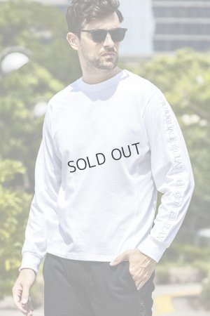 画像1: {SOLD}1piu1uguale3 RELAX ウノピゥウノウグァーレトレ リラックス テープロゴロングTシャツ{-BES}