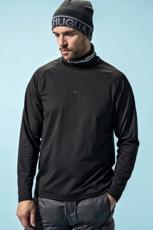 画像1: 1piu1uguale3 RELAX ウノピゥウノウグァーレトレ リラックス 裏起毛ハイネックロゴロングTシャツ / スノーボード / スノーウェア /インナー{-BEA}