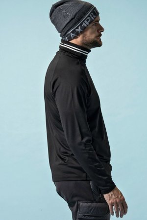 画像5: 1piu1uguale3 RELAX ウノピゥウノウグァーレトレ リラックス 裏起毛ハイネックロゴロングTシャツ / スノーボード / スノーウェア /インナー{-BEA}