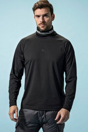 画像7: 1piu1uguale3 RELAX ウノピゥウノウグァーレトレ リラックス 裏起毛ハイネックロゴロングTシャツ / スノーボード / スノーウェア /インナー{-BEA}