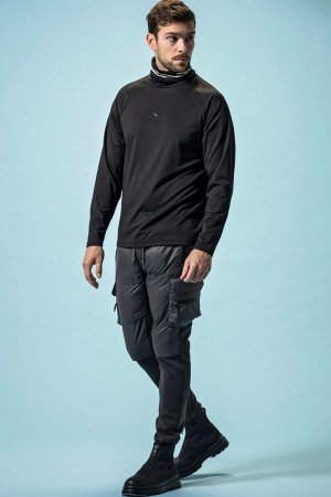 画像9: 1piu1uguale3 RELAX ウノピゥウノウグァーレトレ リラックス 裏起毛ハイネックロゴロングTシャツ / スノーボード / スノーウェア /インナー{-BEA}