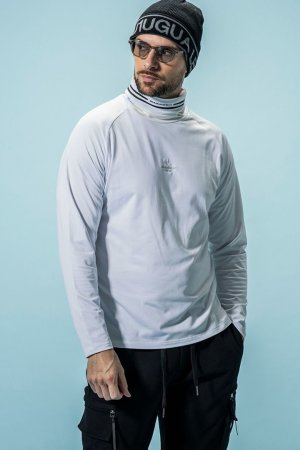 画像2: 1piu1uguale3 RELAX ウノピゥウノウグァーレトレ リラックス 裏起毛ハイネックロゴロングTシャツ / スノーボード / スノーウェア /インナー{-BEA}