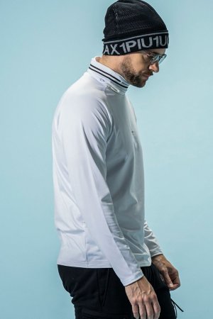 画像5: 1piu1uguale3 RELAX ウノピゥウノウグァーレトレ リラックス 裏起毛ハイネックロゴロングTシャツ / スノーボード / スノーウェア /インナー{-BEA}