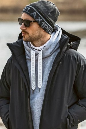 画像12: 1piu1uguale3 RELAX ウノピゥウノウグァーレトレ リラックス 裏起毛ハイネックロゴロングTシャツ / スノーボード / スノーウェア /インナー{-BEA}