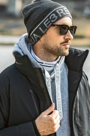 画像13: 1piu1uguale3 RELAX ウノピゥウノウグァーレトレ リラックス 裏起毛ハイネックロゴロングTシャツ / スノーボード / スノーウェア /インナー{-BEA}