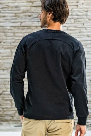 画像3: 1piu1uguale3 RELAX ウノピゥウノウグァーレトレ リラックス ラインストーンネックロゴロングTシャツ{-BEA}