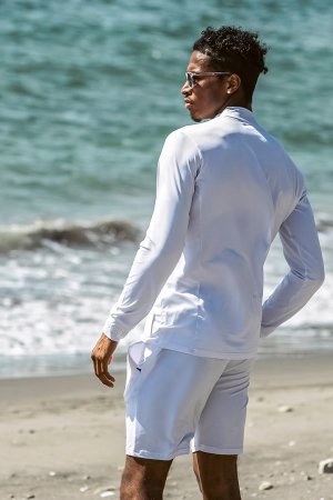 画像6: 1piu1uguale3 RELAX ウノピゥウノウグァーレトレ リラックス ラインロゴラッシュガードロングTシャツ{-BFS}