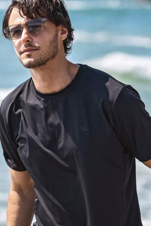 画像5: 1piu1uguale3 RELAX ウノピゥウノウグァーレトレ リラックス ラインロゴラッシュガード半袖Tシャツ{-BFS}