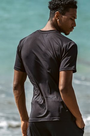 画像9: 1piu1uguale3 RELAX ウノピゥウノウグァーレトレ リラックス ラインロゴラッシュガード半袖Tシャツ{-BFS}