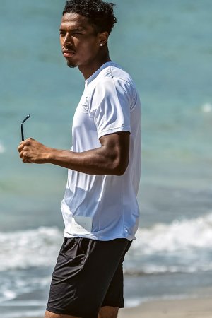 画像3: 1piu1uguale3 RELAX ウノピゥウノウグァーレトレ リラックス ラインロゴラッシュガード半袖Tシャツ{-BFS}