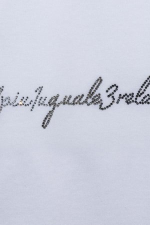 画像3: 1piu1uguale3 RELAX ウノピゥウノウグァーレトレ リラックス グラデーションラインストーン半袖ロゴTシャツ{-BFS}