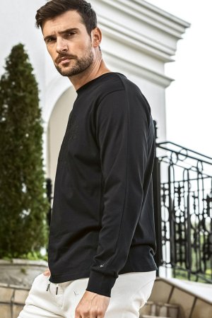 画像2: 1piu1uguale3 RELAX ウノピゥウノウグァーレトレ リラックス ツイルロゴアップリケロングTシャツ{-BFS}